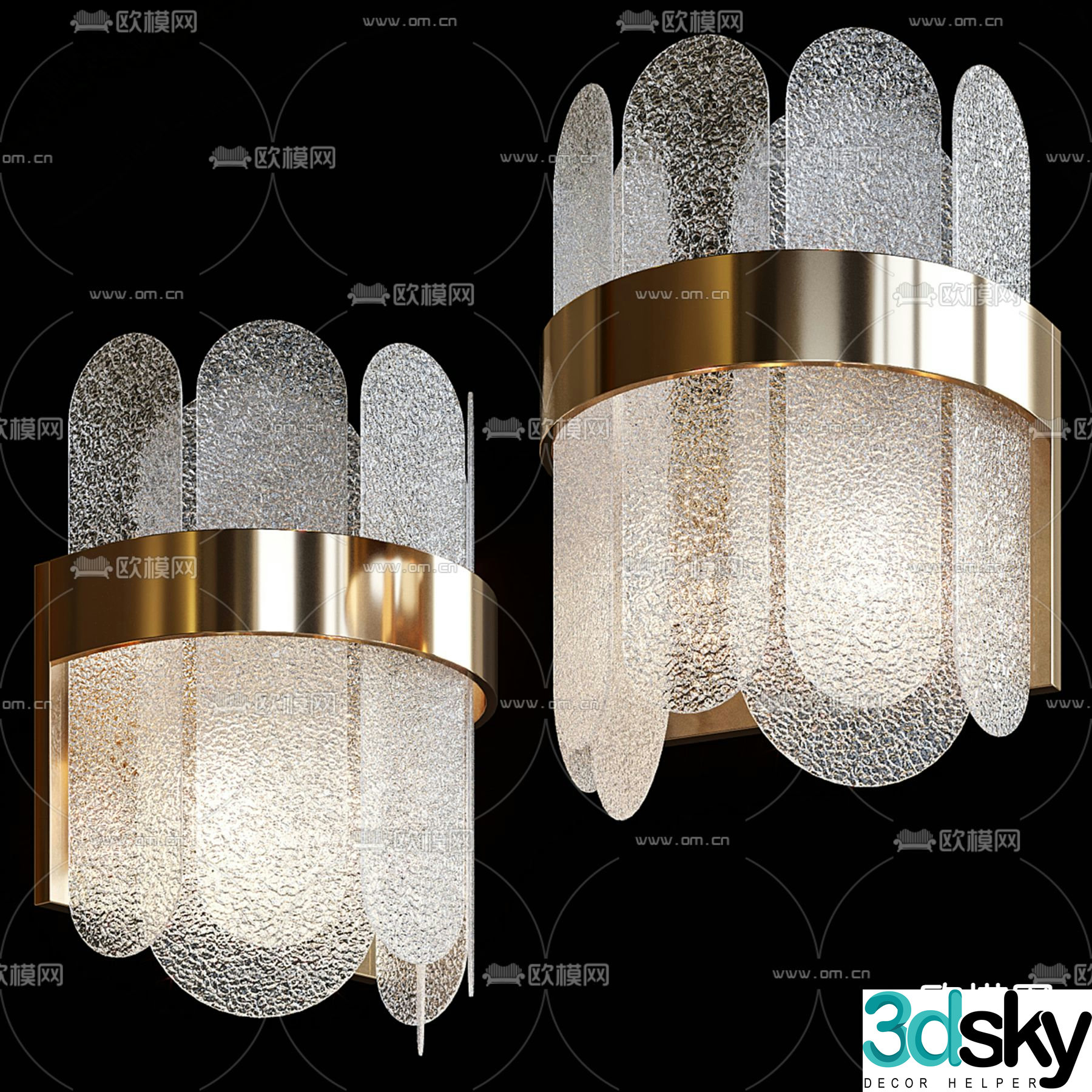 Light luxury wall lamp 3D model
