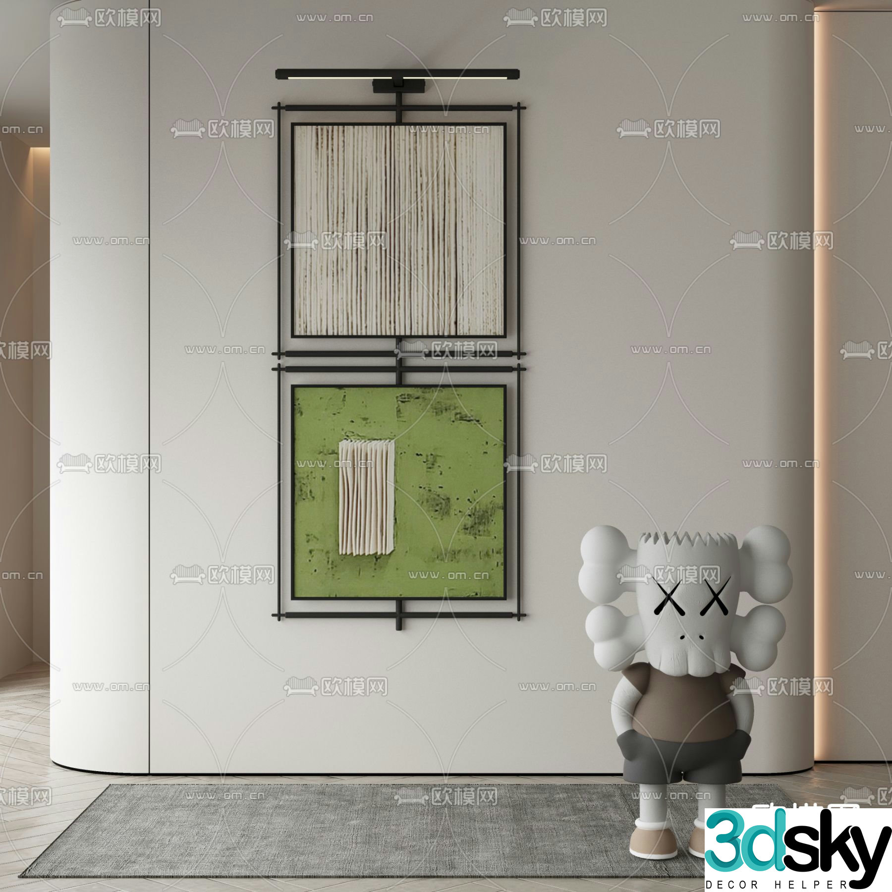 Oil Painting Texture Painting Abstract Painting Decorative Painting 3D Model