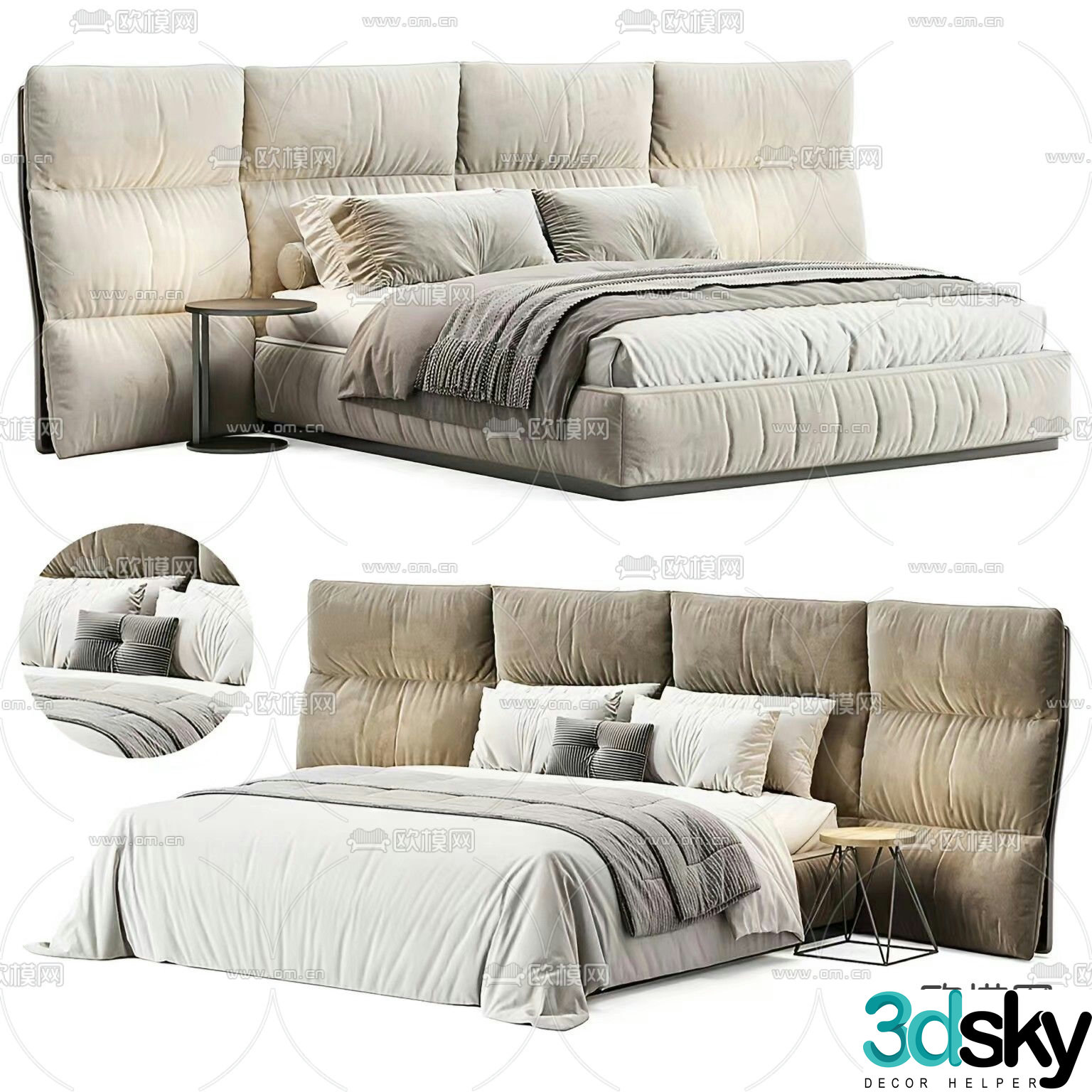 by Visionnaire double bed 3d model