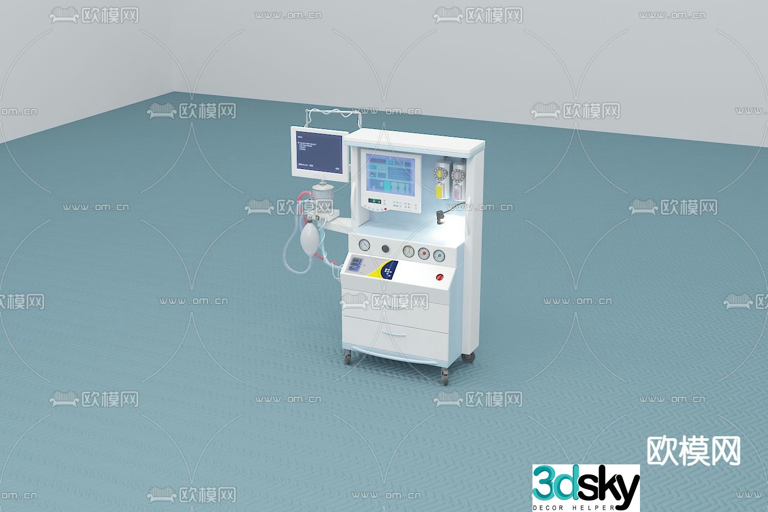 anesthesia machine medical appliance 3d model