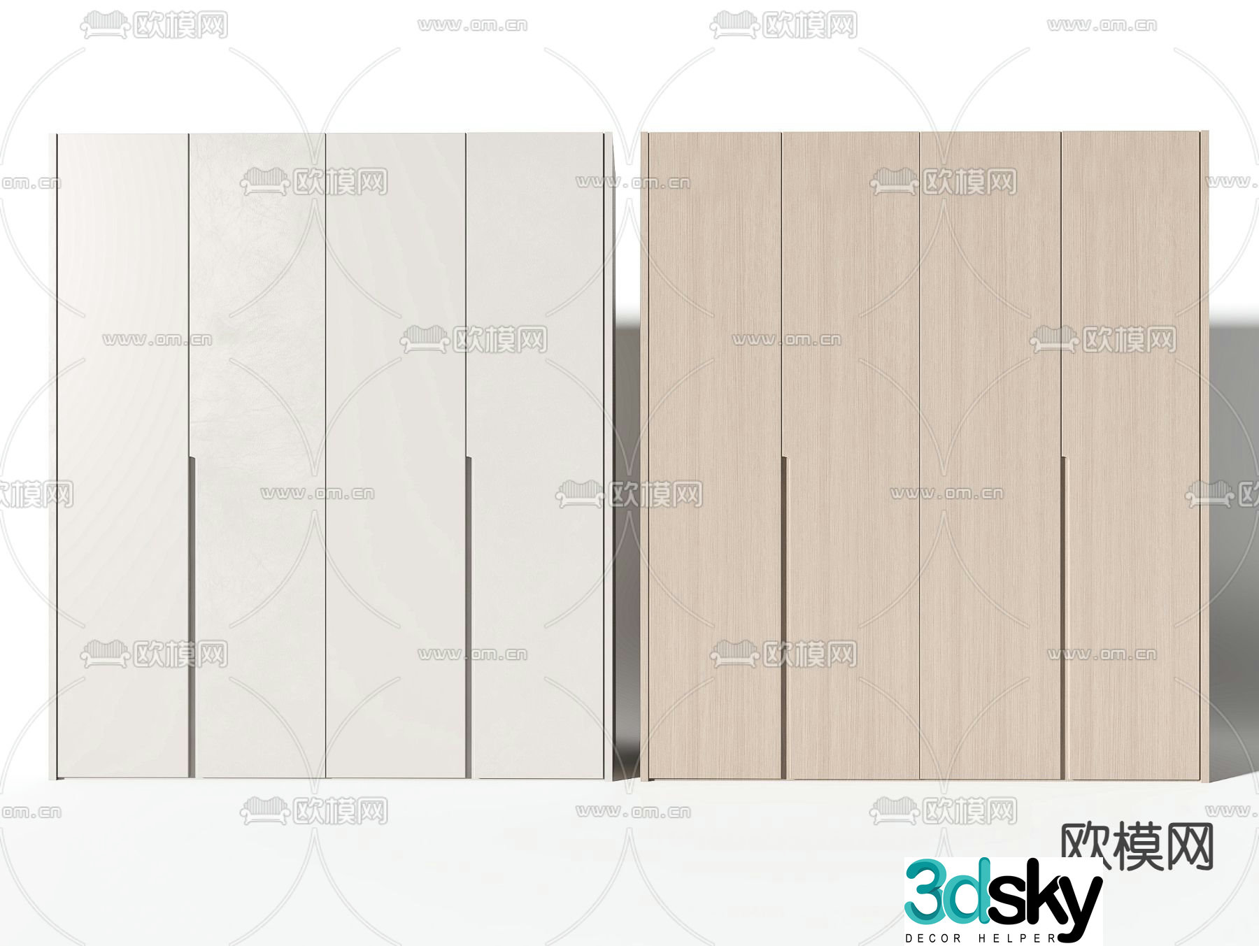 Modern wardrobe storage cabinet 3d model