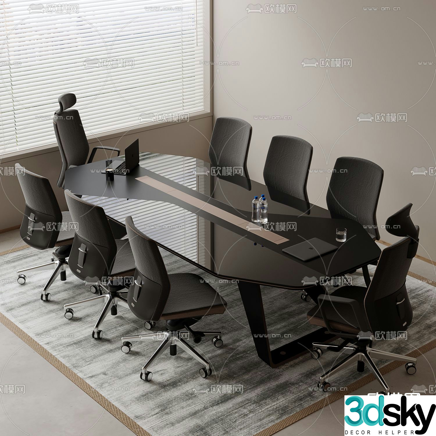Modern conference table conference table 3d model
