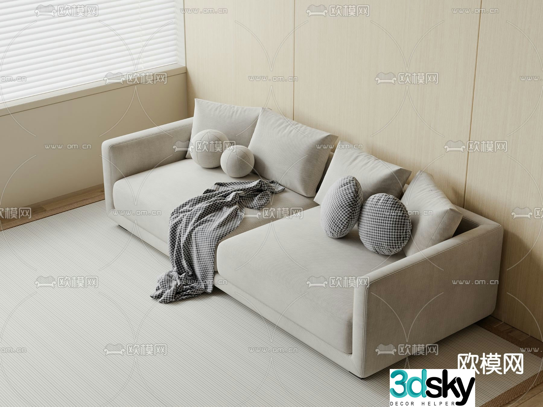 Double sofa 3d model