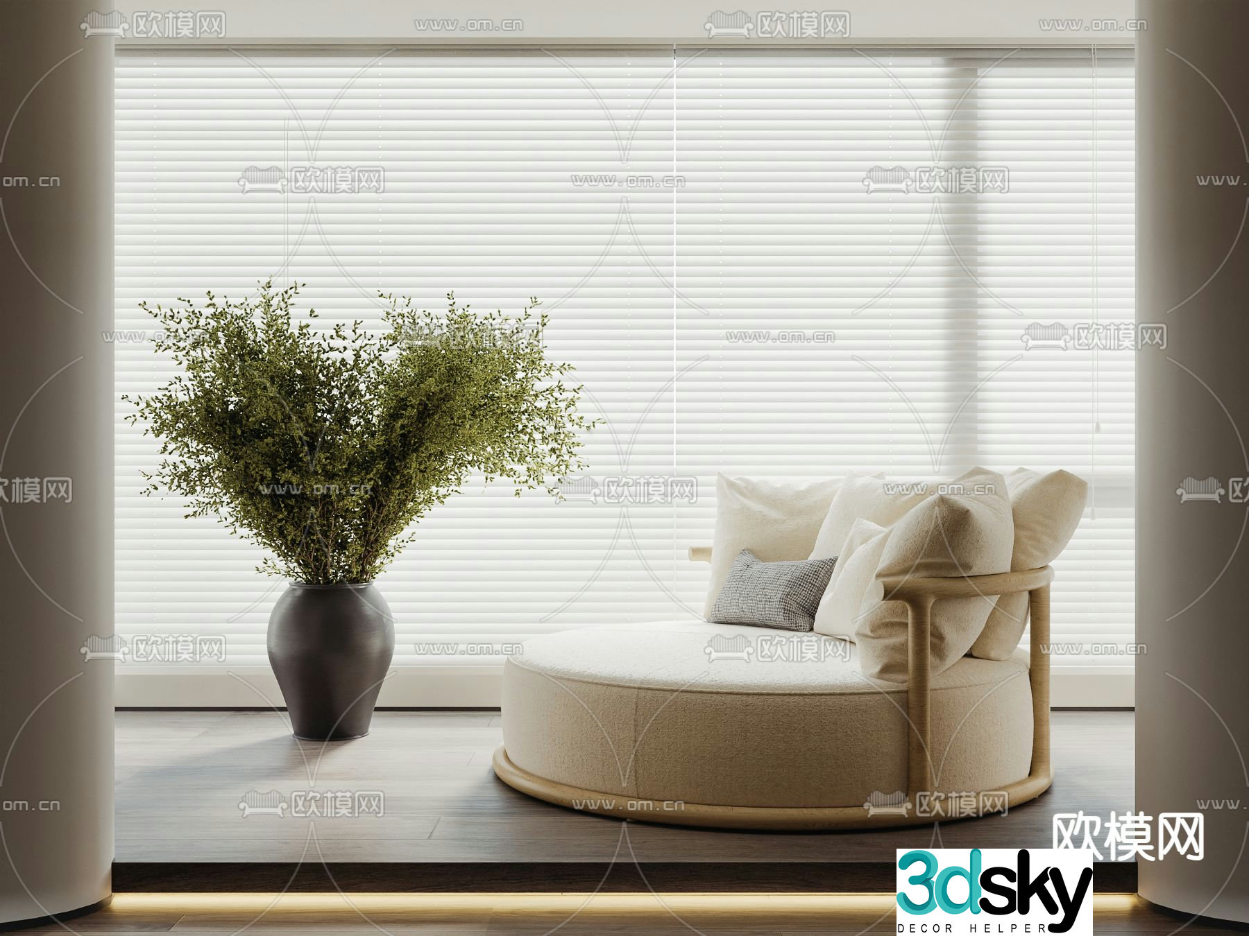 Leisure sofa round sofa 3d model