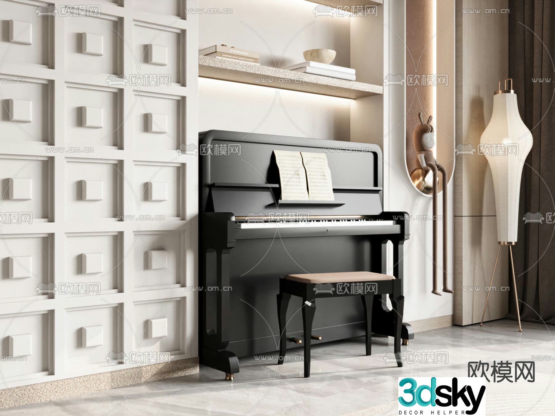 piano 3d model