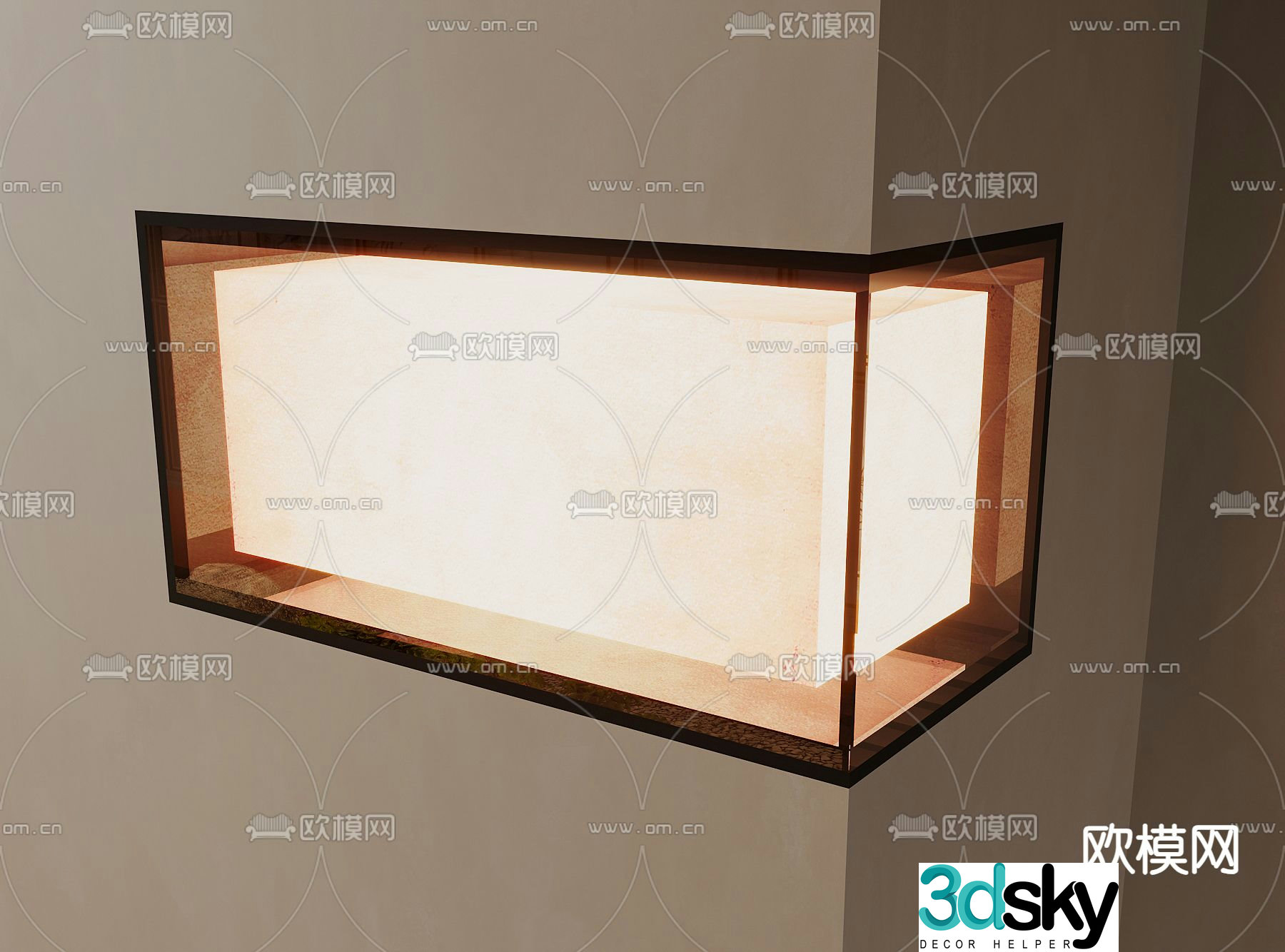 Modern alcove lamp decorative lamp 3d model