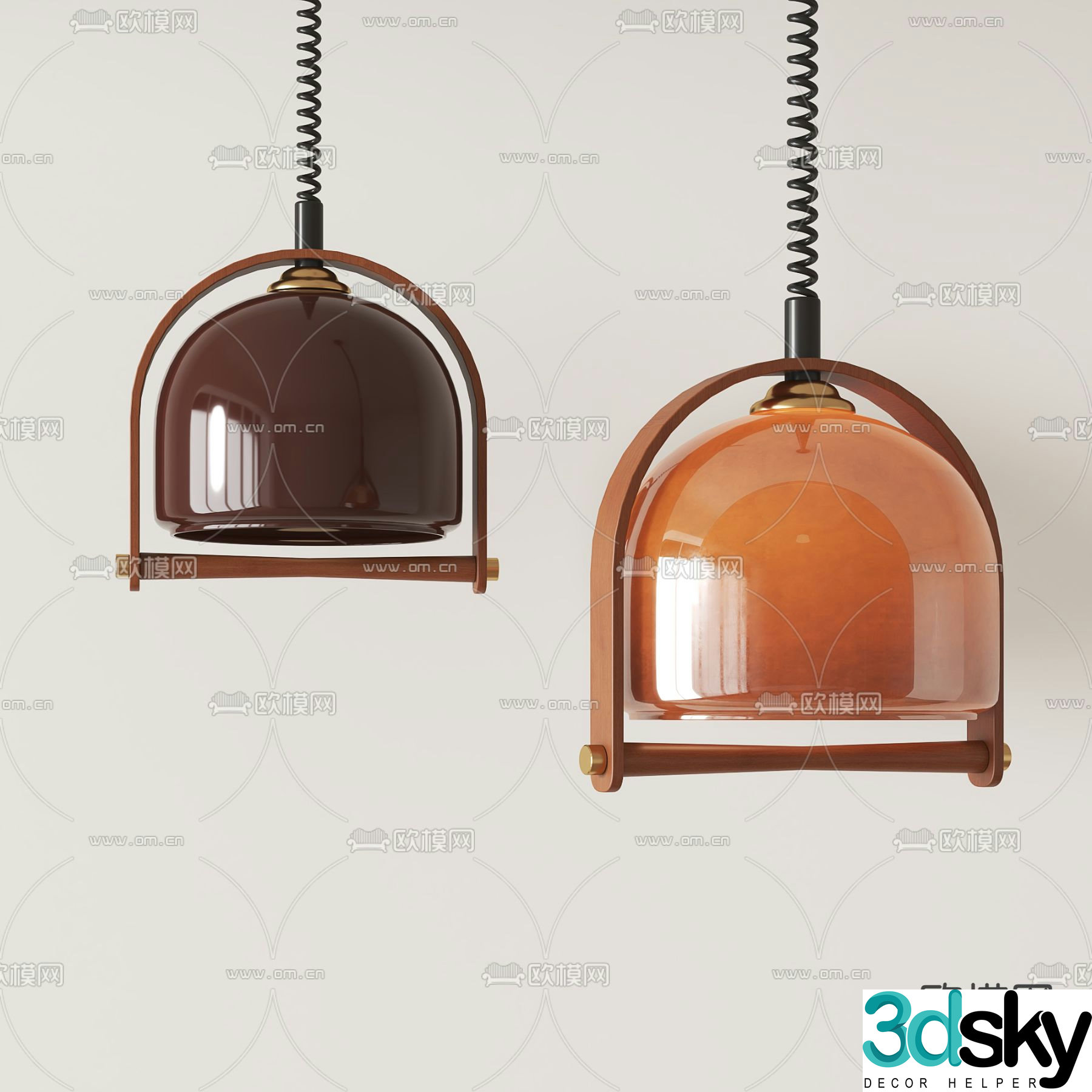 Medieval style chandelier glass chandelier 3d model