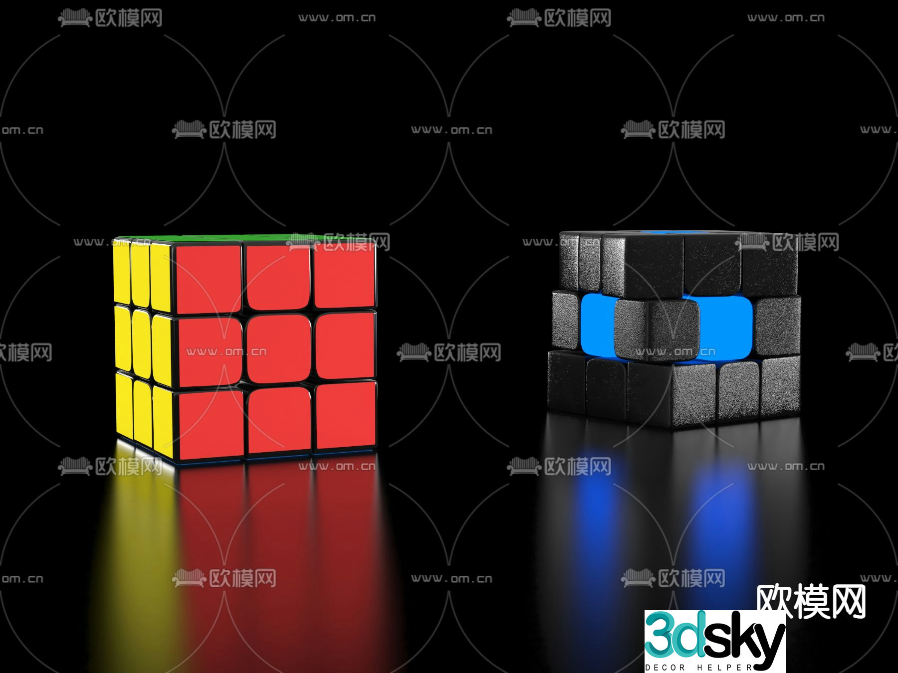 Rubik’s cube toy 3d model