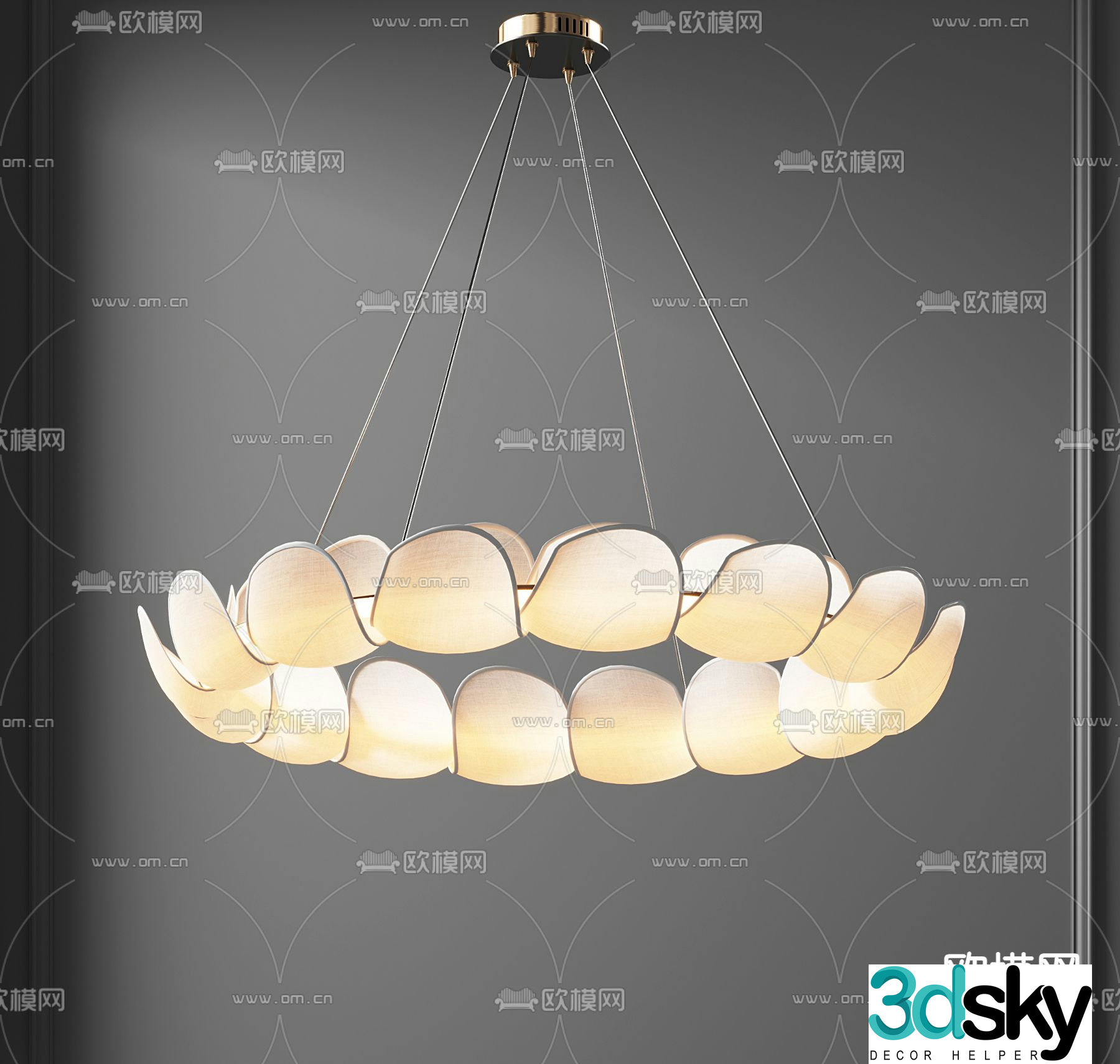 Modern chandelier art chandelier 3d model