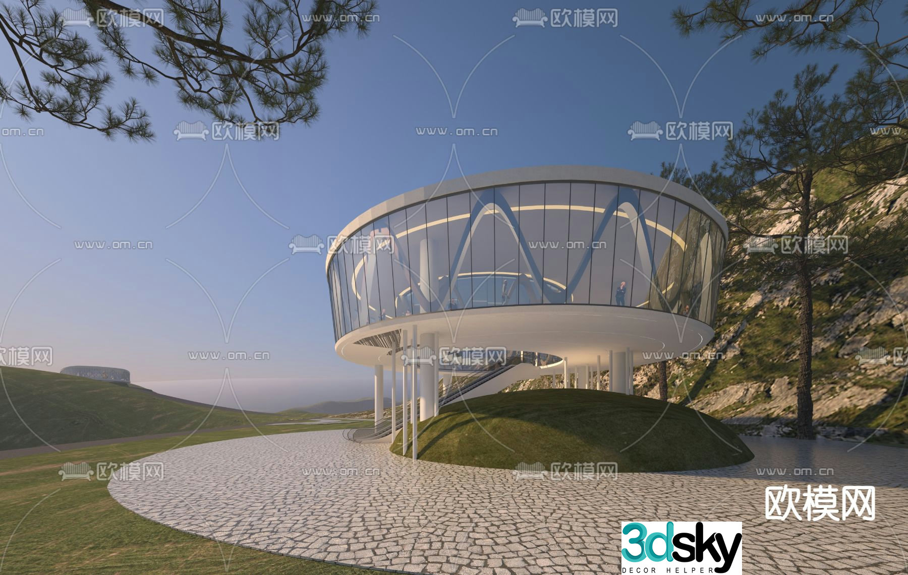 Modern viewing platform 3D model