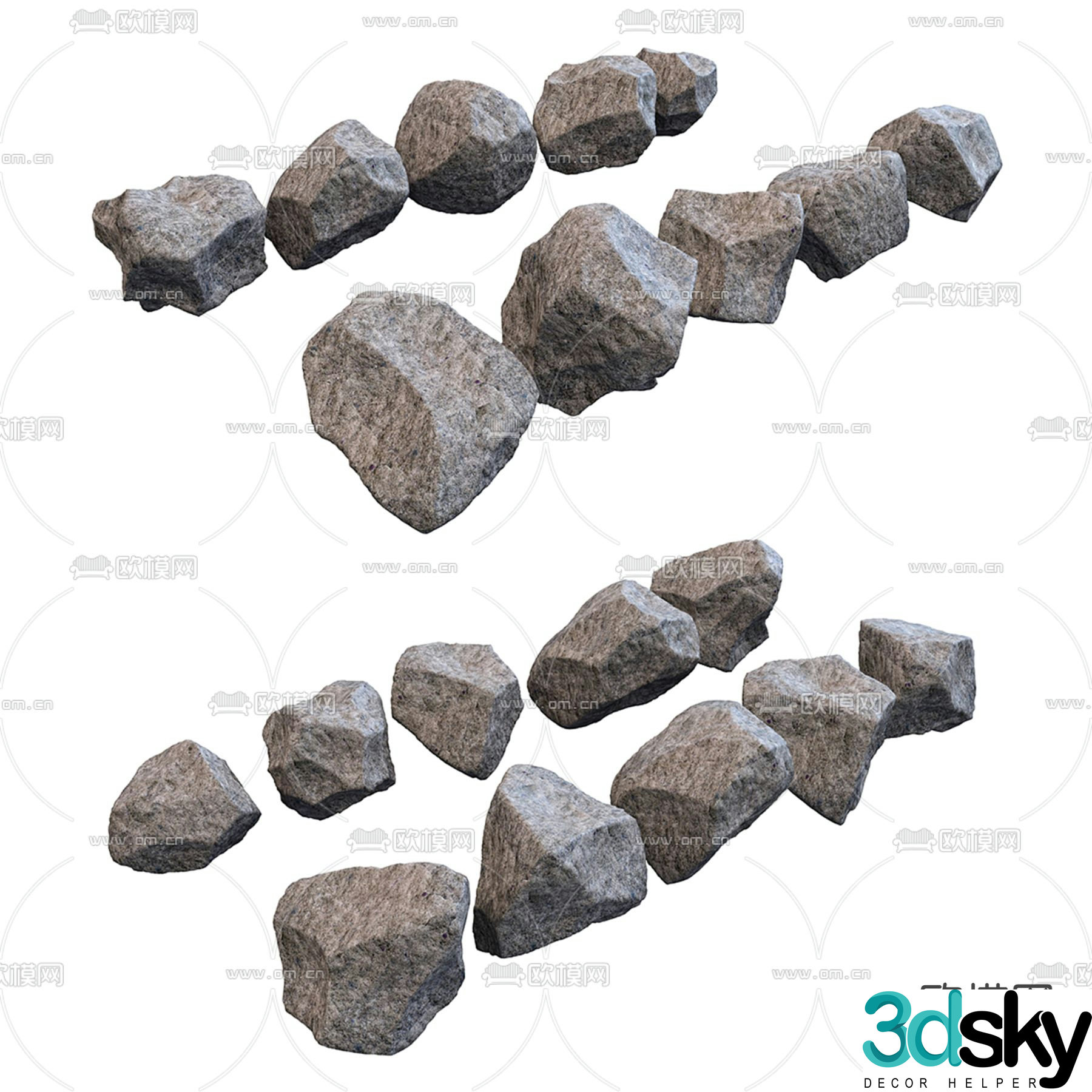 stone rocks rock 3d model