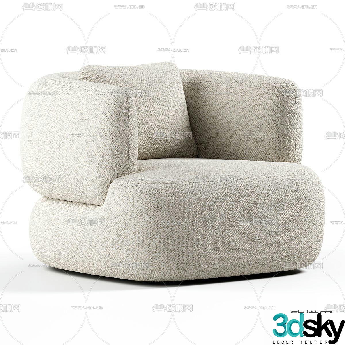 Modern leisure sofa 3d model