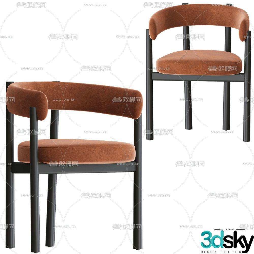 COEDITION Nordic chair dining chair 3d model