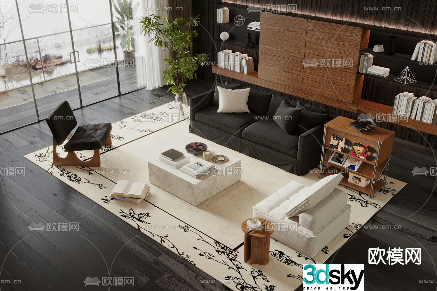 Medieval style modular sofa 3D model