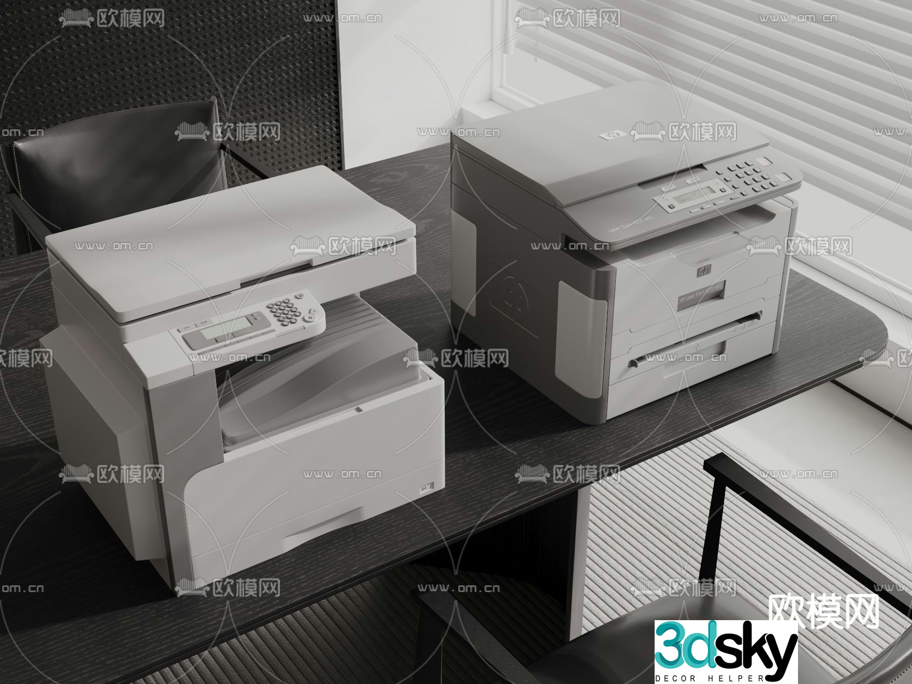 printer copier scanner 3d model