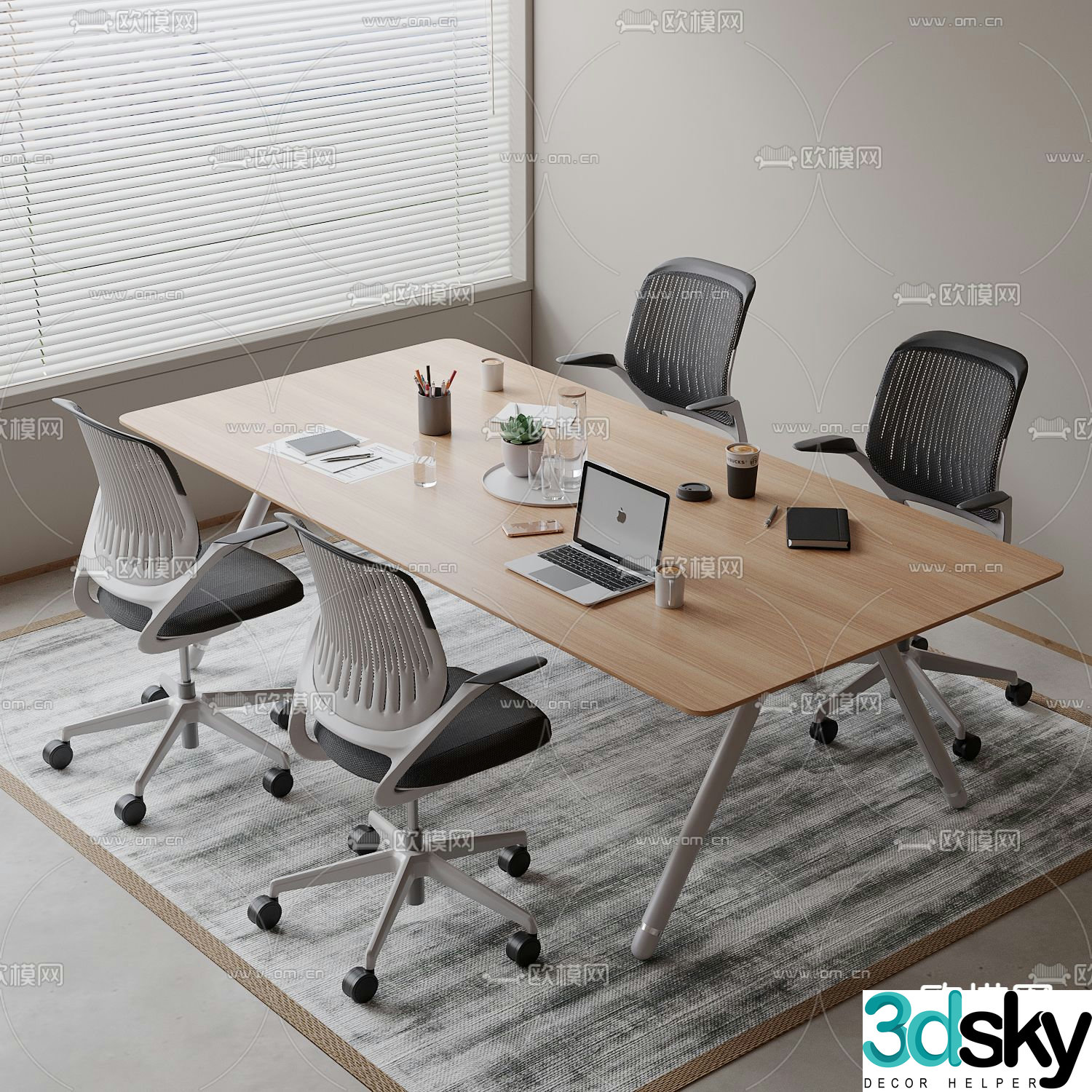 Modern conference table conference table 3d model