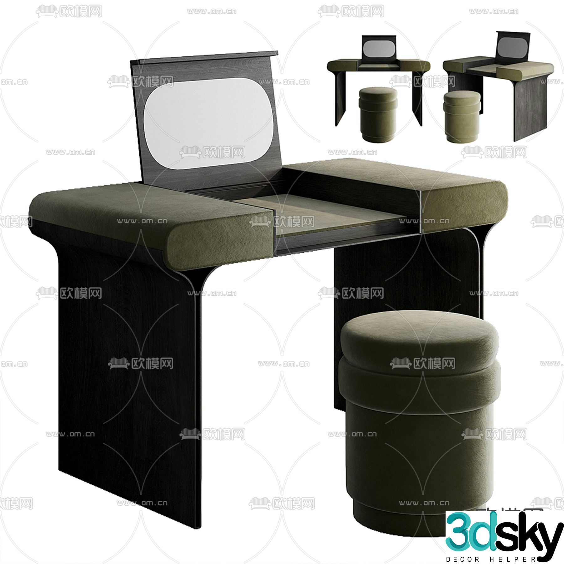 Modern dressing table dressing table 3d model