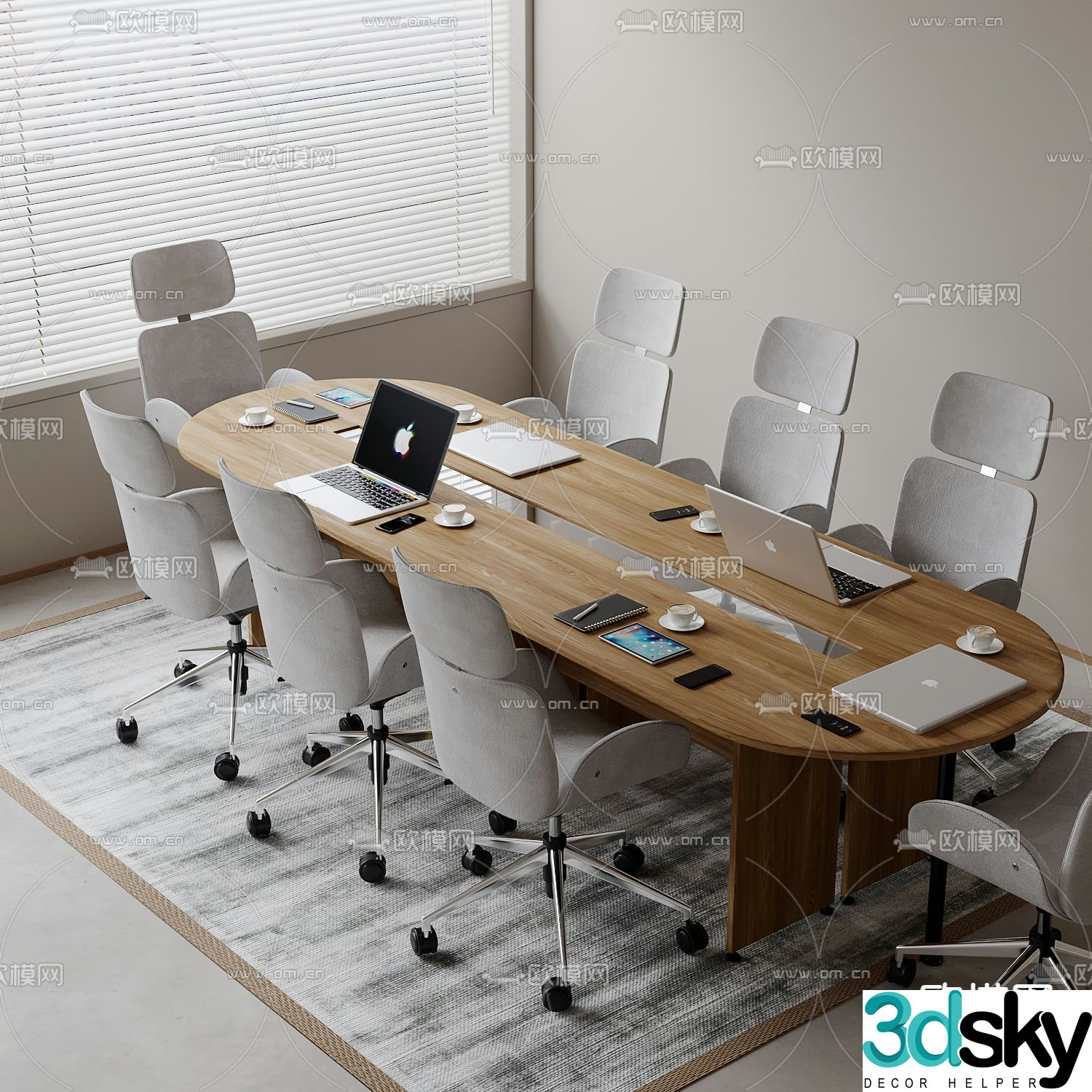 Modern conference table conference table 3d model