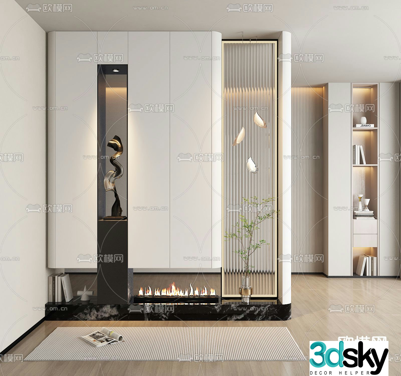 Entrance shoe cabinet 3D model