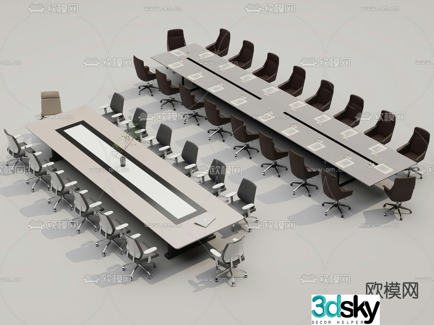 Modern conference table conference table 3d model