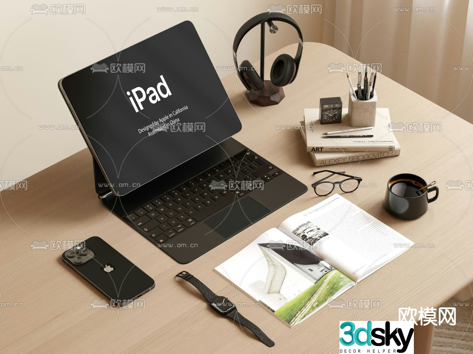 office supplies laptop computer 3d model