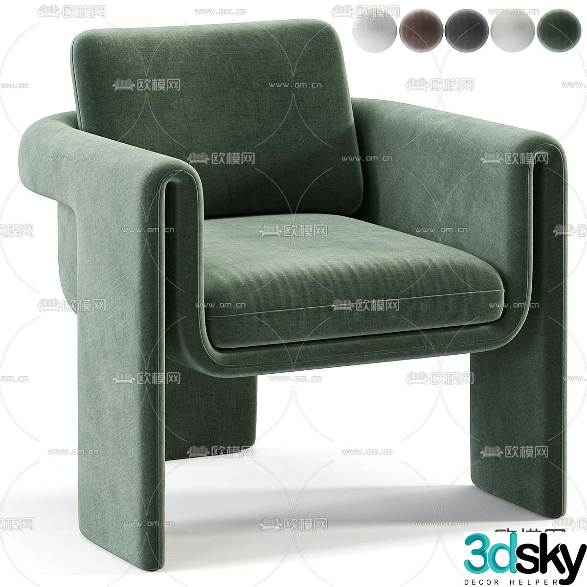 Floria sofa chair lounge chair armchair 3d model
