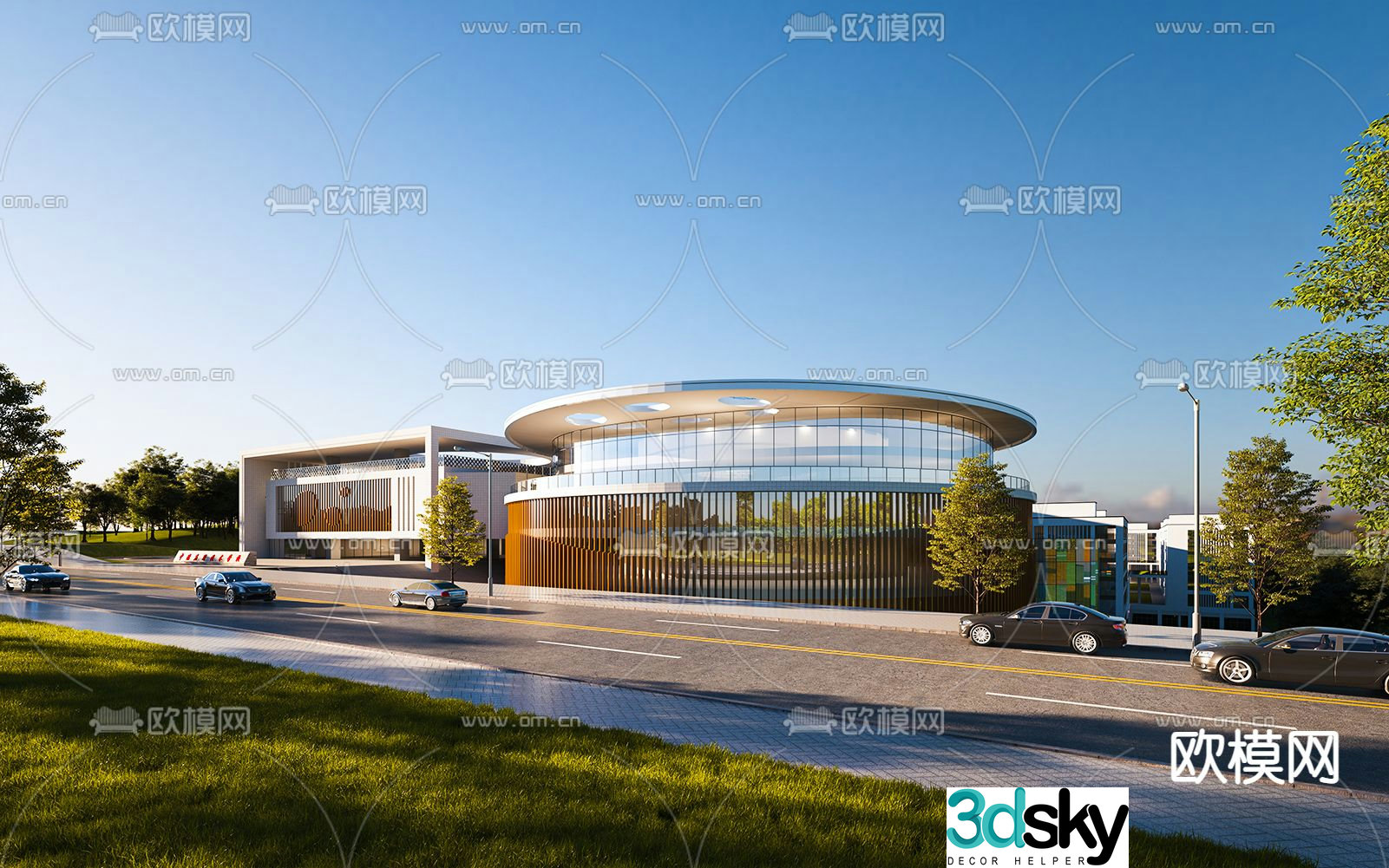 Stadium exterior art museum 3D model