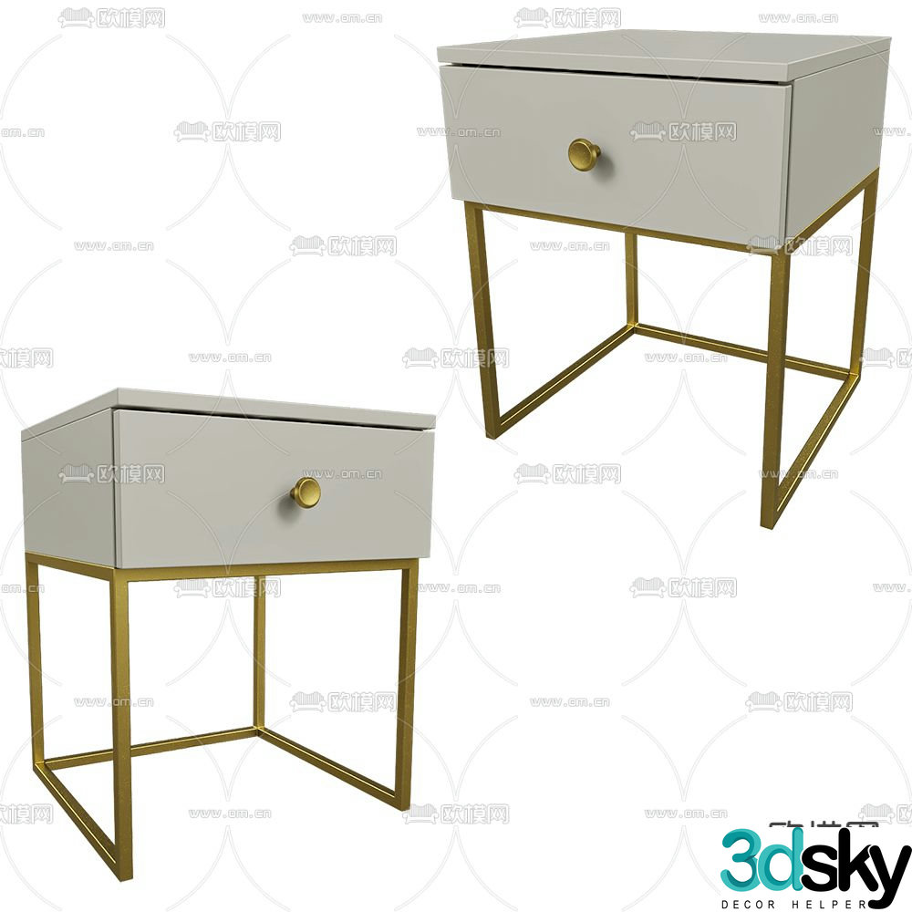 Mister bedside table 3d model
