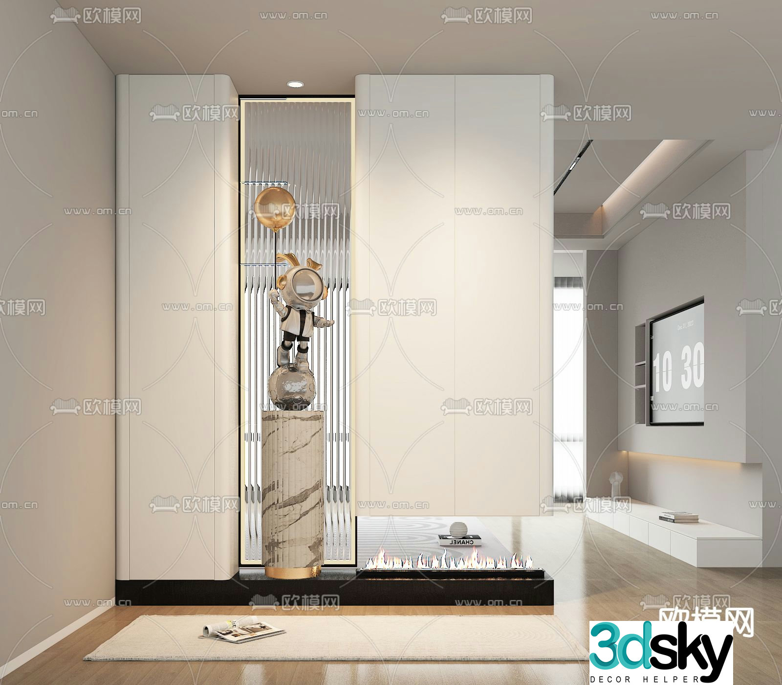 Entrance shoe cabinet 3D model
