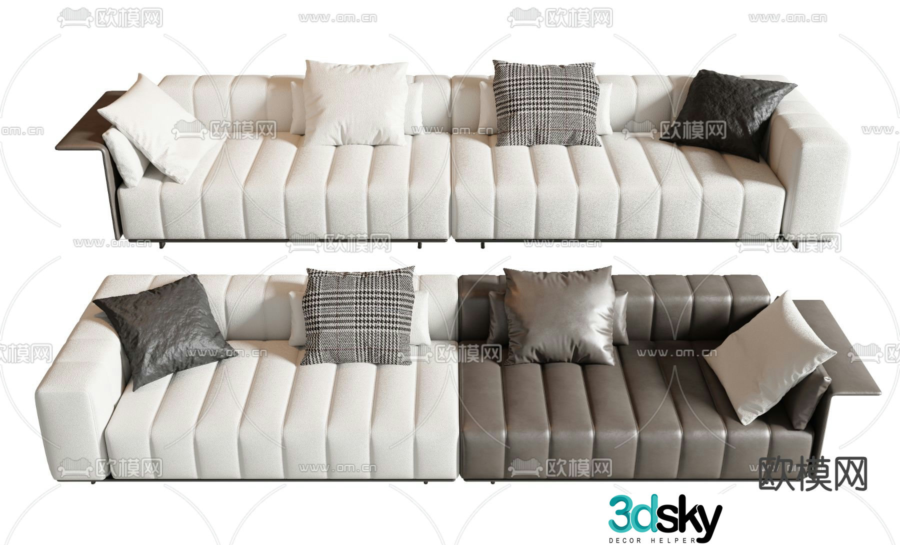 multi-person sofa 3d model