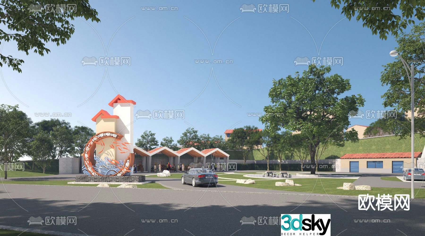 Rural Revitalization Park 3d model