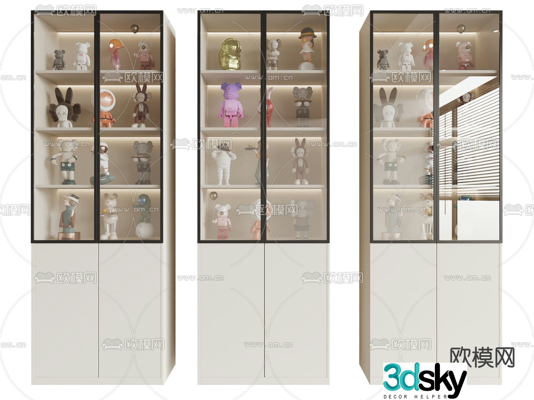 Decorative cabinet hand cabinet 3d model