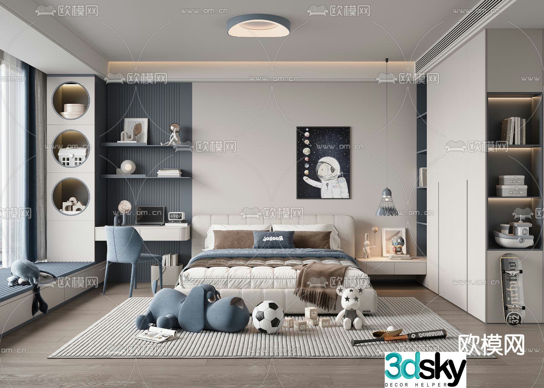 Modern children’s room Boy’s room Kid’s room 3d model