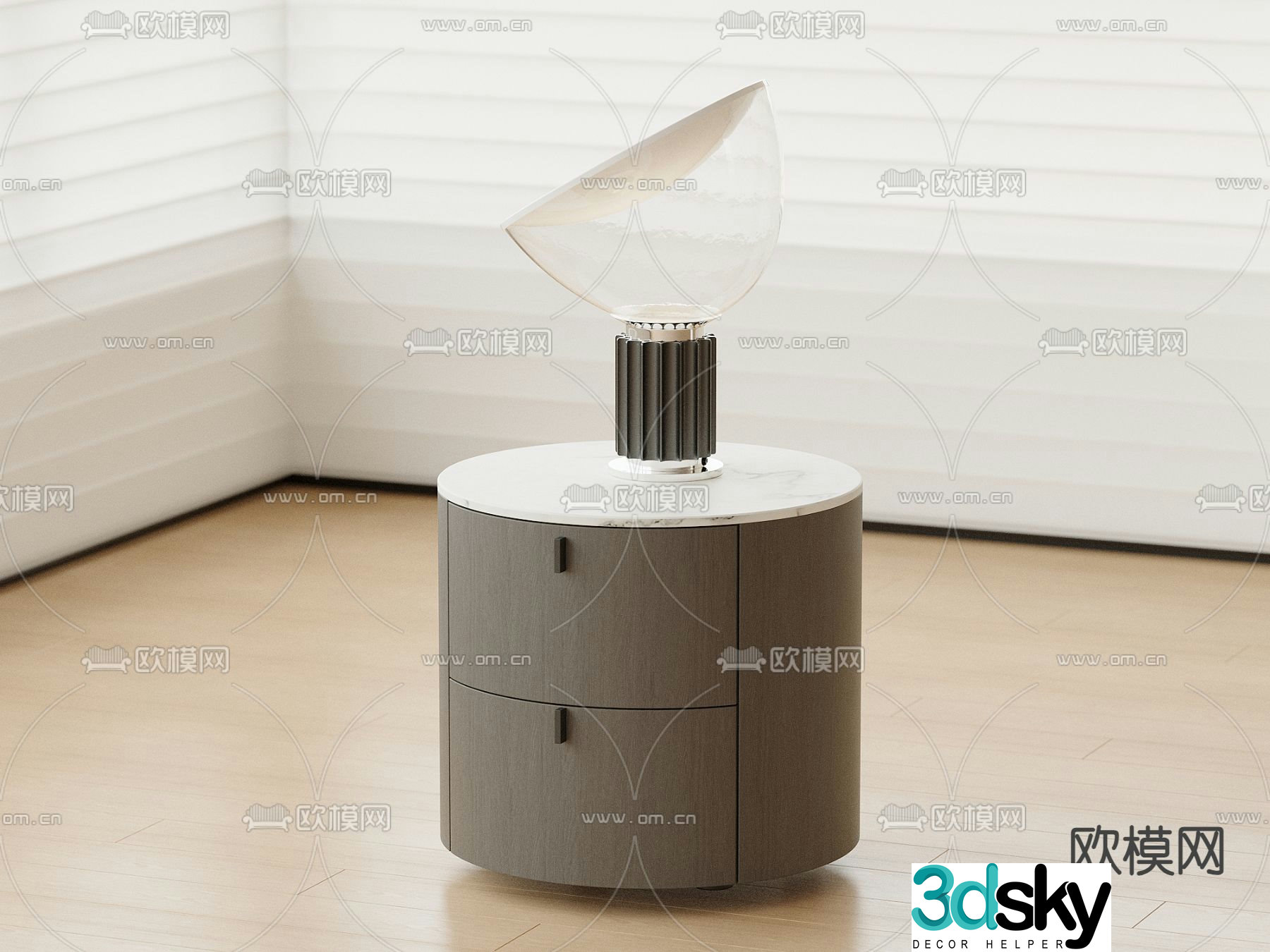 Modern bedside table 3d model