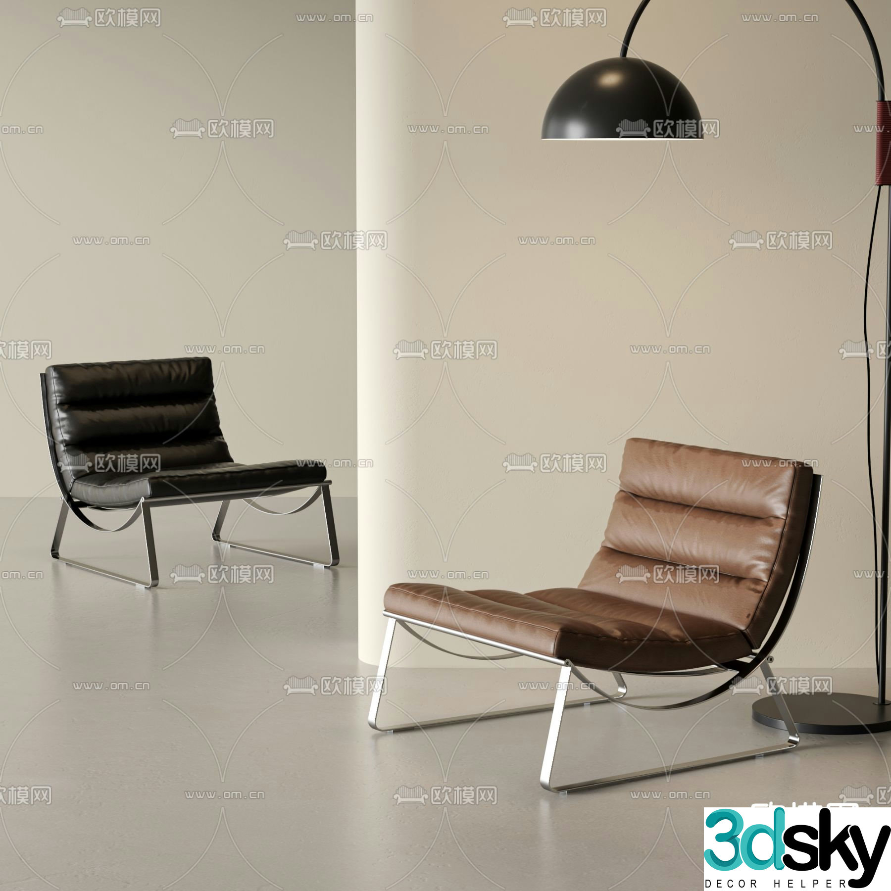 chair leisure chair 3d model