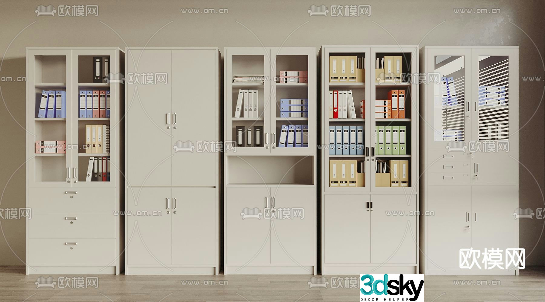 Modern filing cabinet filing cabinet 3d model