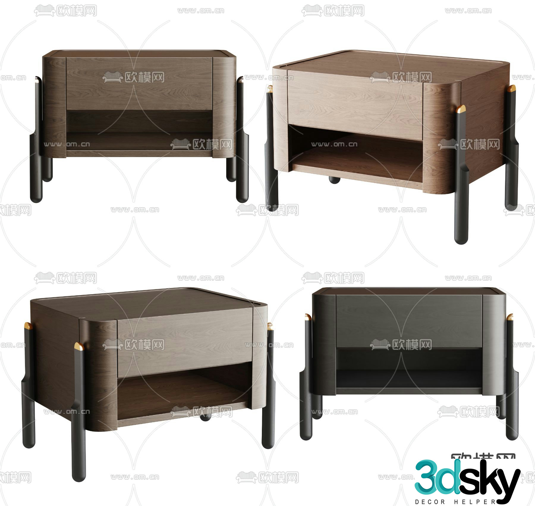 AnaRoque modern bedside table 3d model