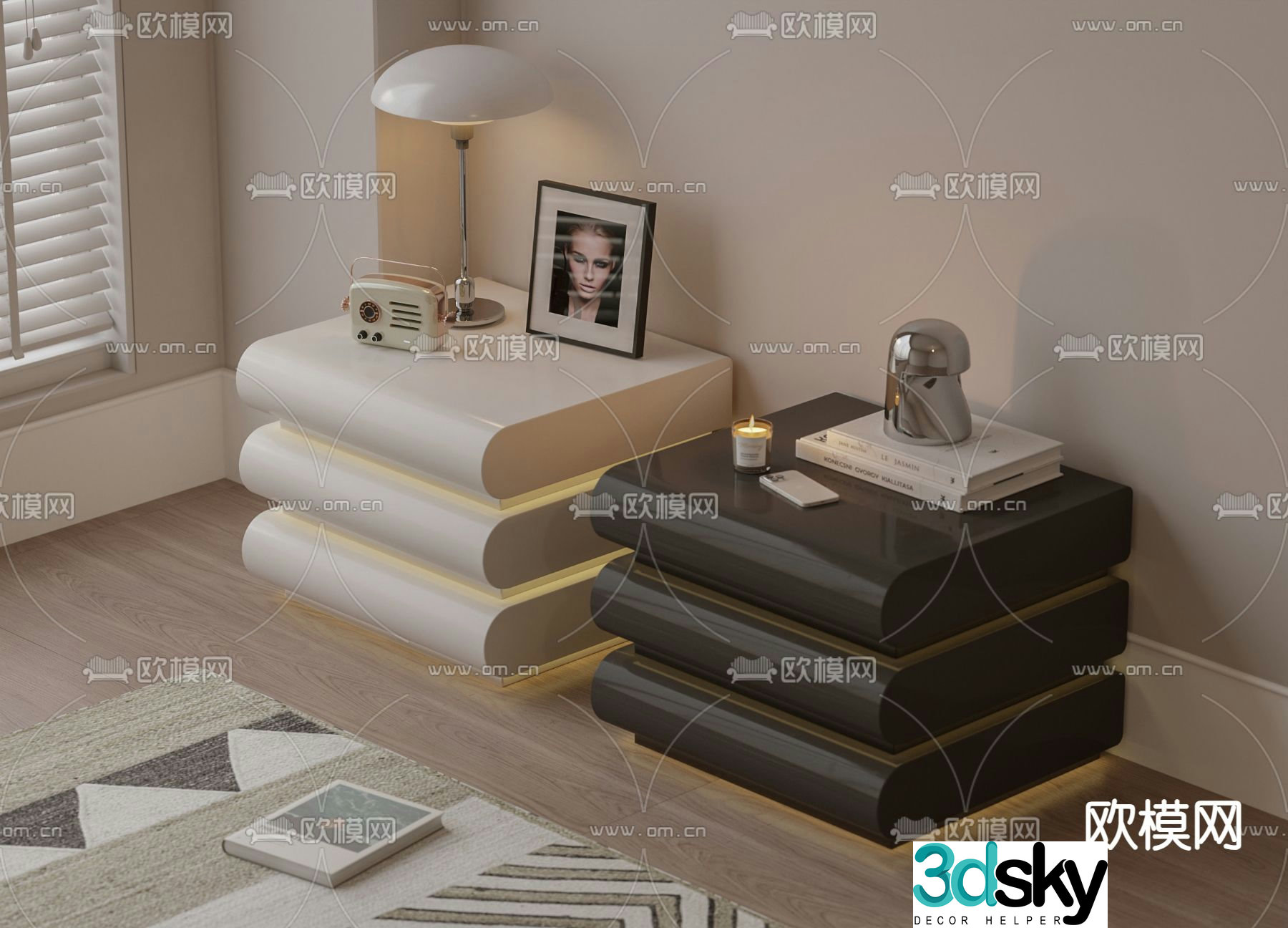 bedside table 3d model