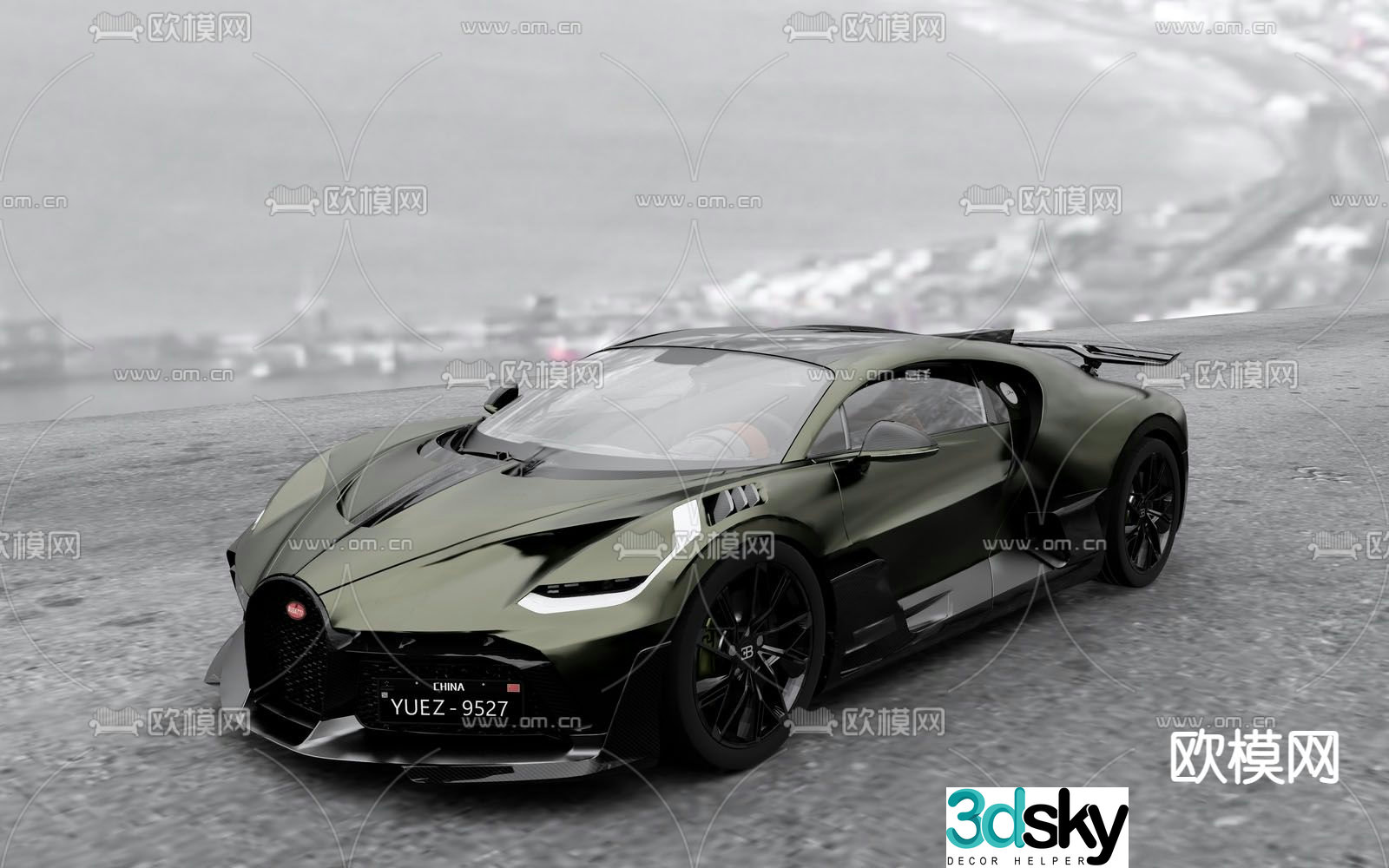 supercar bugatti car 3d model