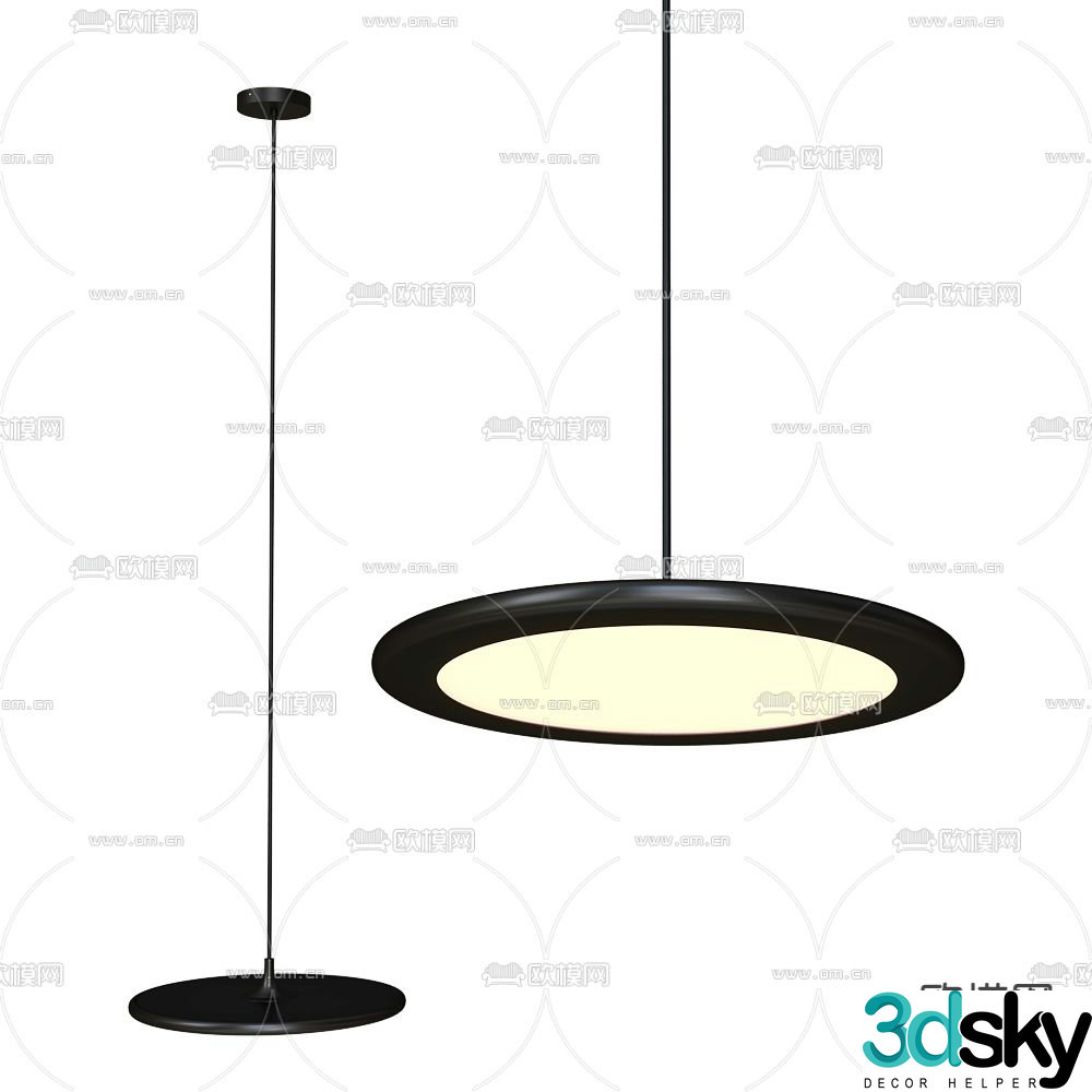 TOOY disc chandelier 3d model