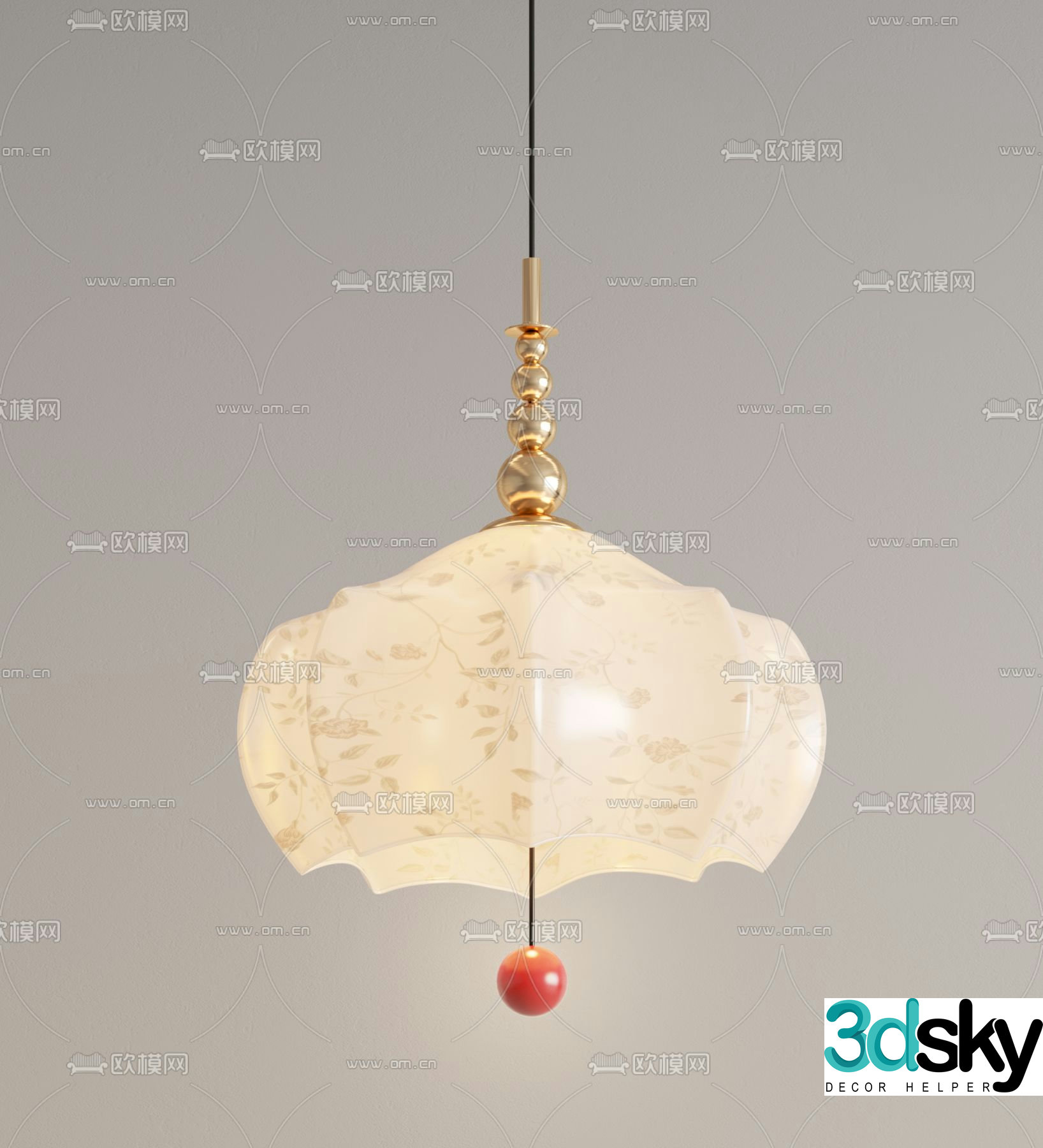 French chandelier dining room chandelier 3d model
