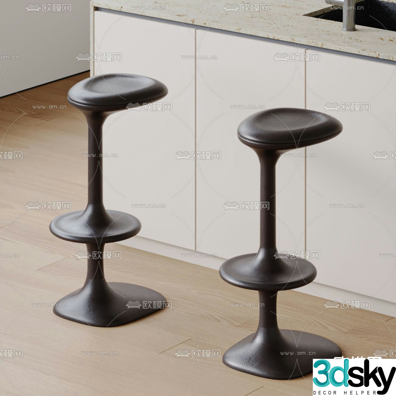 bar stool bar stool high stool 3d model