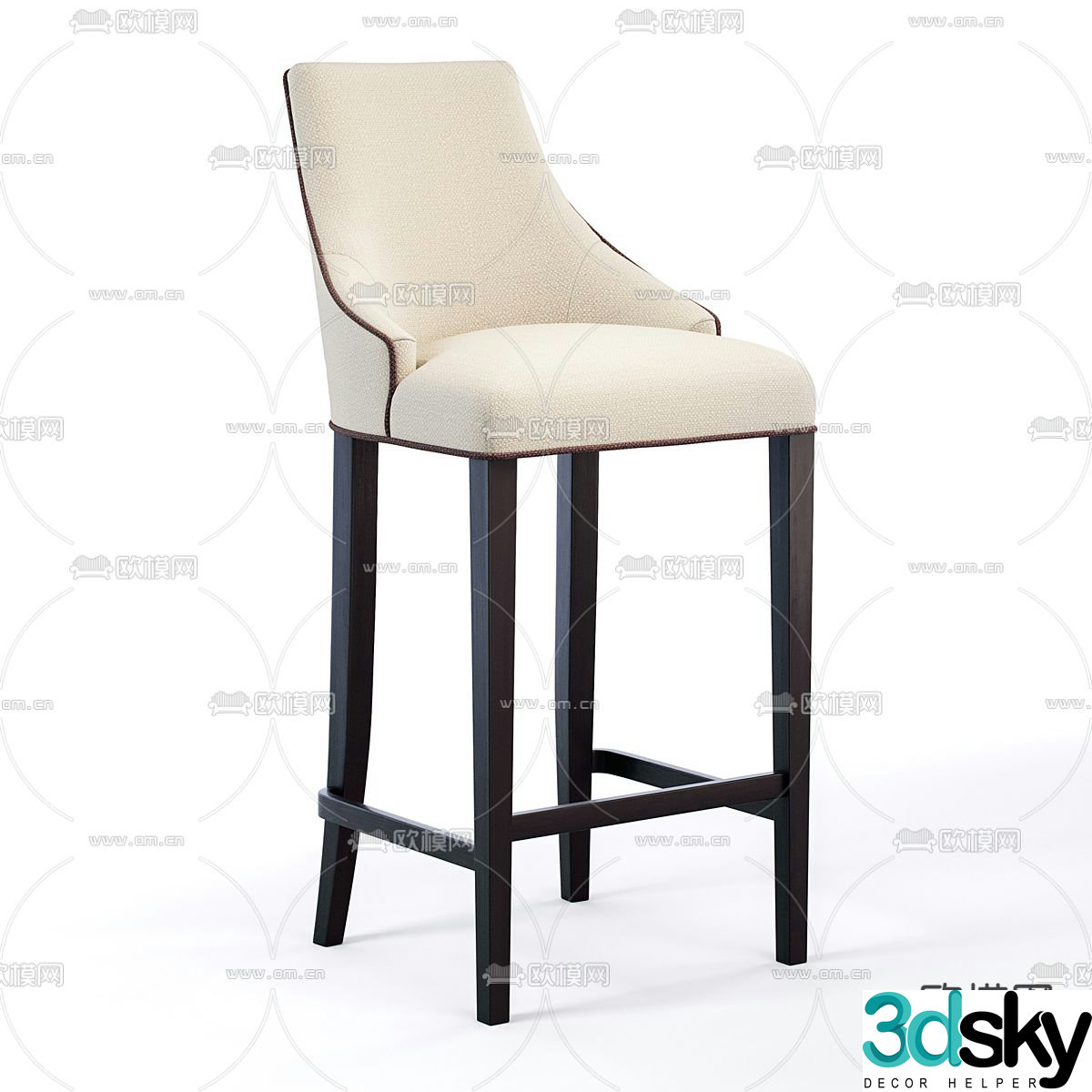bar stool bar stool high stool 3d model