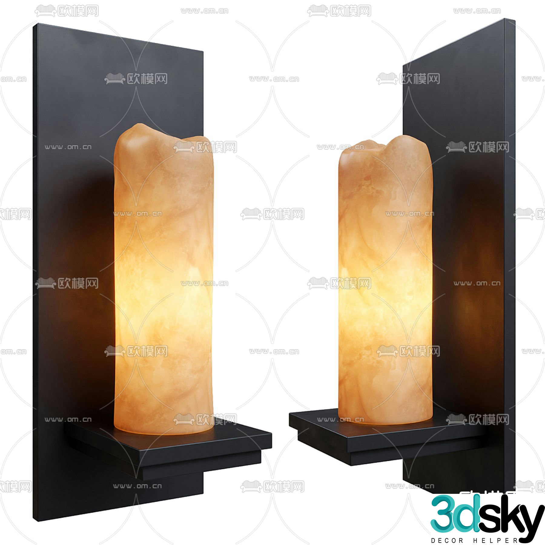 Light luxury wall lamp marble wall lamp 3d model