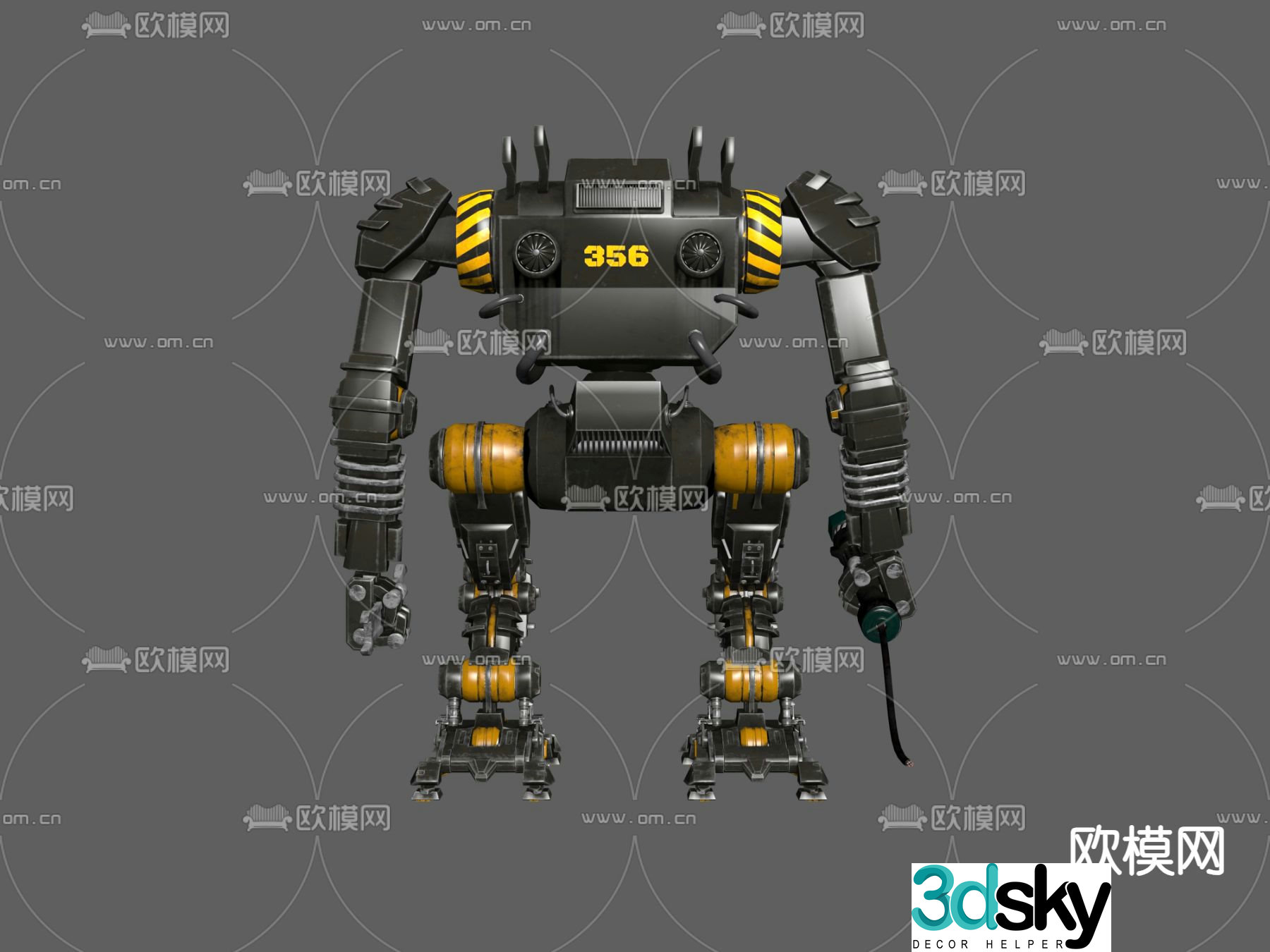 Support mecha robot 3d model