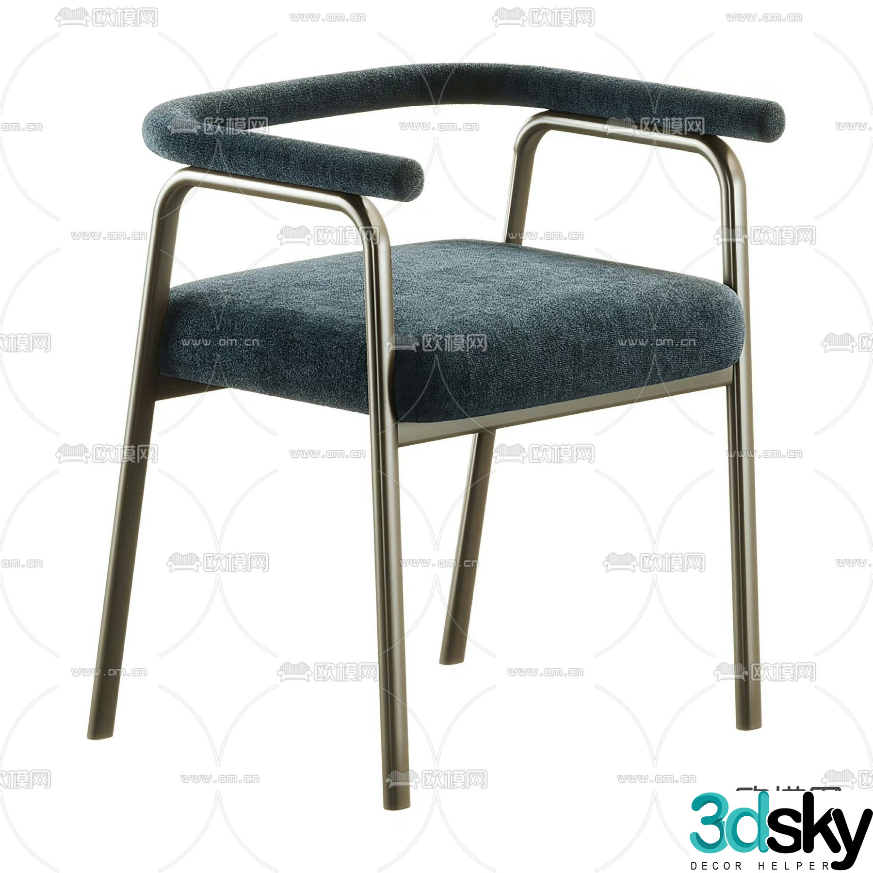 Ecto chair dining chair 3d model