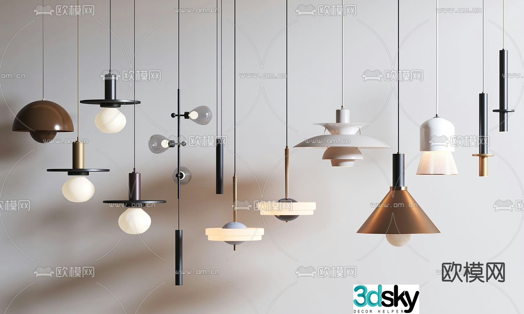 Bedside small chandelier 3d model