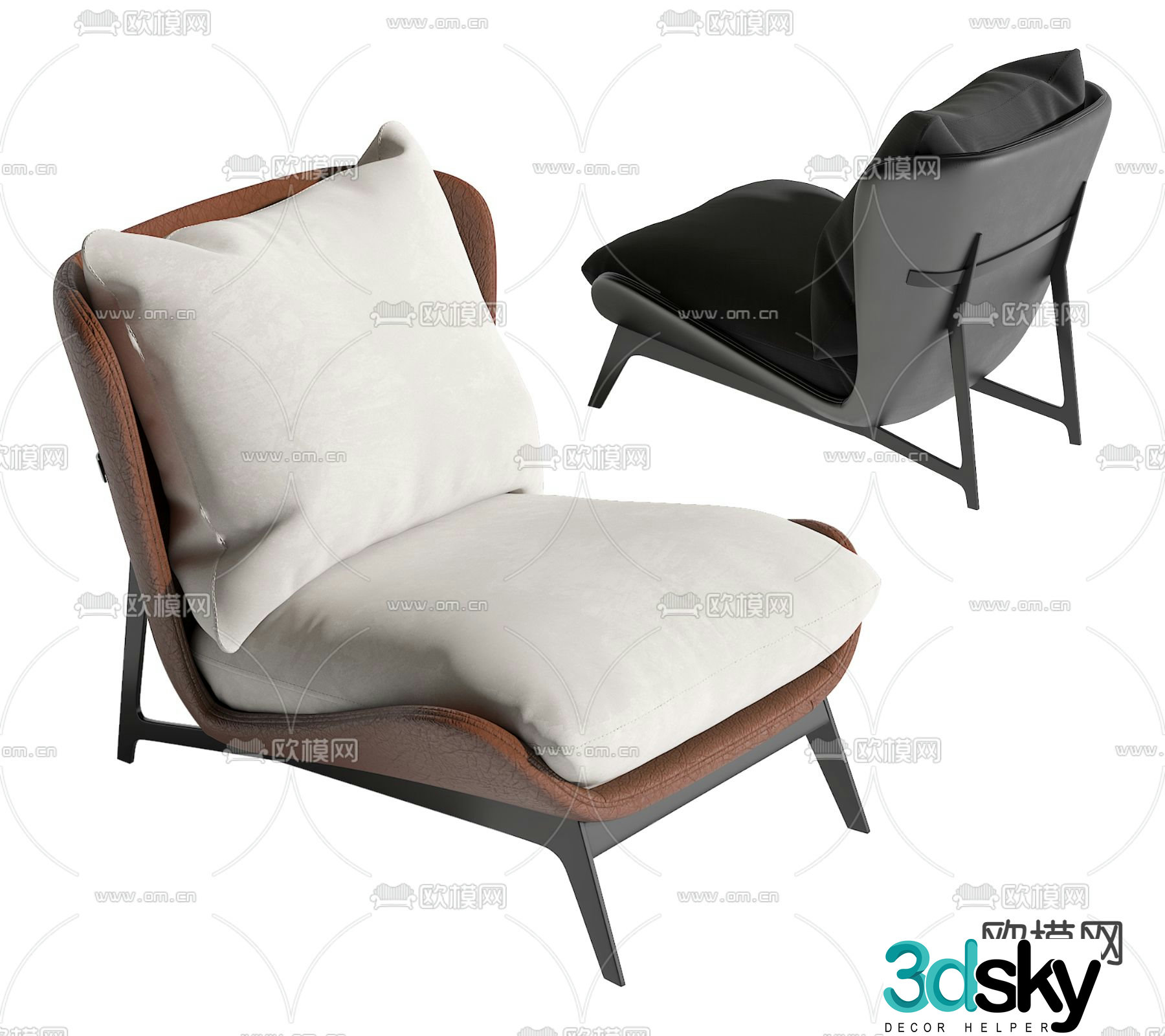Single sofa 3d model