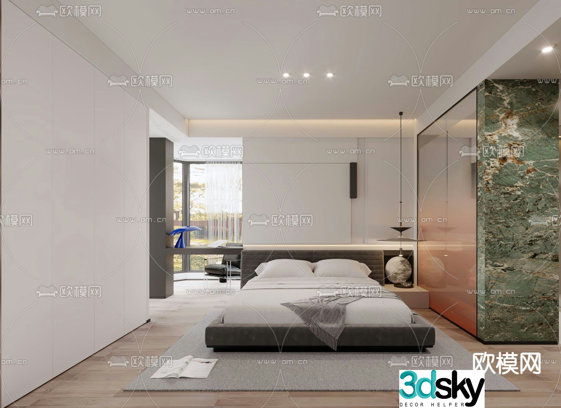 Modern bedroom Master bedroom Master room 3d model