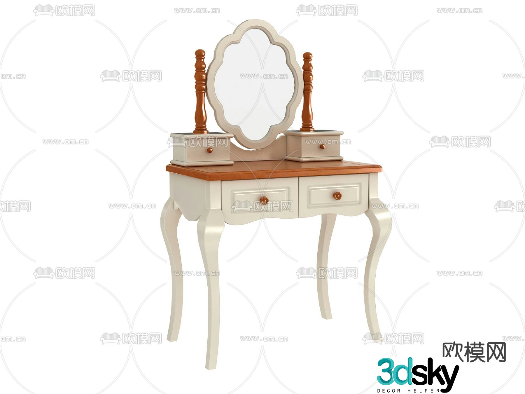French dressing table 3d model